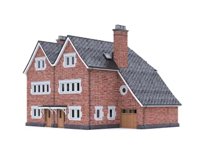 English Brick House 12 Low-poly 3D model