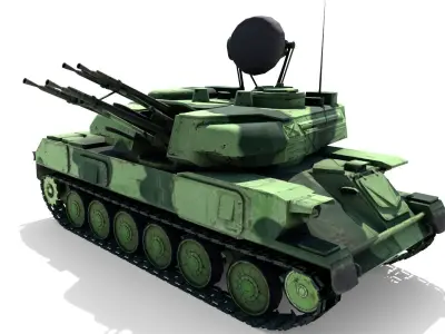 ZSU 23-4 Shilka Low-poly 3D model