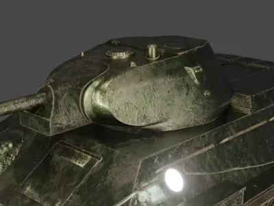 USSR T34 tank Low-poly 3D model