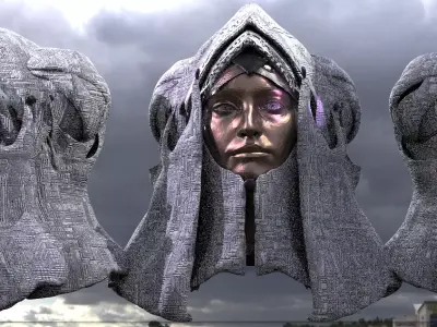 Ancient Alien Headdress 3 3D model