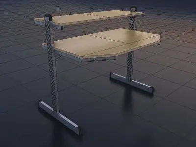 Modern office desk 3D model