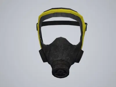 Mask gas transparent biochemical airsoft character mercenary 3D model