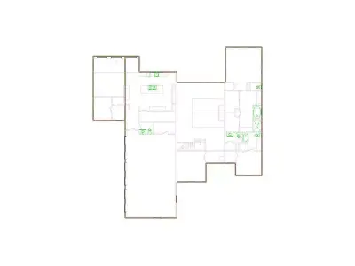 Simple Exterior Sketch by Interior - 4501-5000 SF - Xactimate 3D model