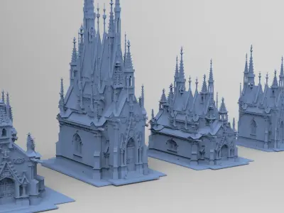 Halloween Mausoleum 5 designs 3D model
