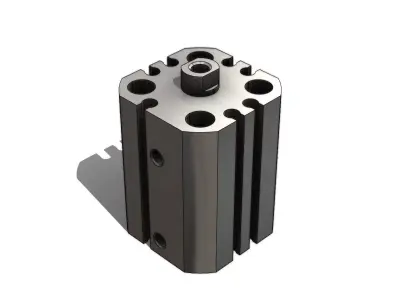 Cilindro Pneumatico SMC CD55B20 10 Pneumatic Cylinder 3D model