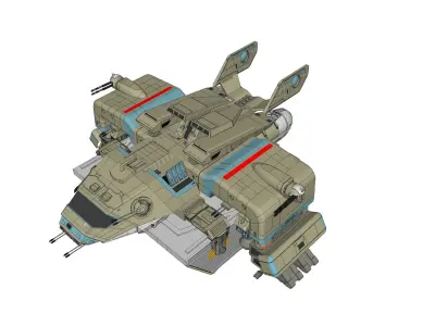 starship troopers dropship 3D model