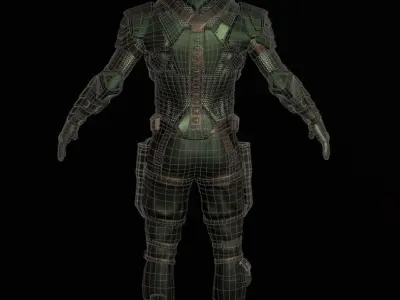 Arrow armored modern Suit  Low-poly 3D model