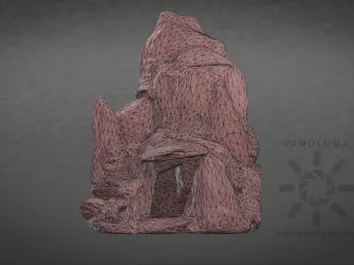 Aquarium Rock Sculpture 3D Scan Low-poly 3D model