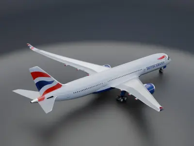 Airbus A350-900 XWB British Airways Liveries 3D model