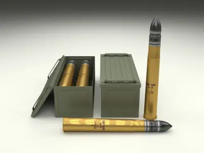 Soviet 85mm and German 88mm Ammo Pack 3D model