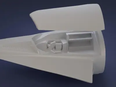 Icarus spaceship 3D print model