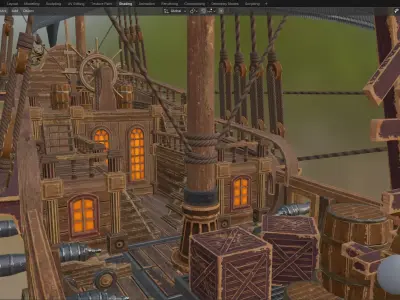 TradeShip Low-poly 3D model