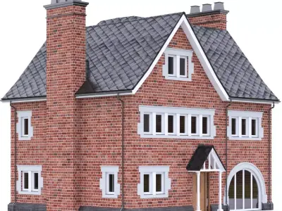 English Brick House 19 Low-poly 3D model
