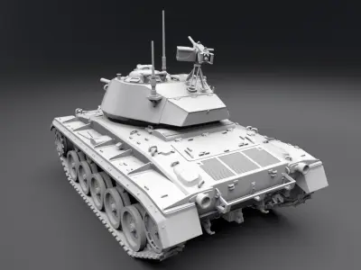 M24 Chaffee Scale Model 3D print model