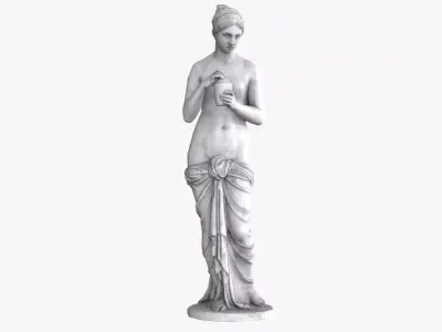 Psyche Statue - Granite Low-poly 3D model