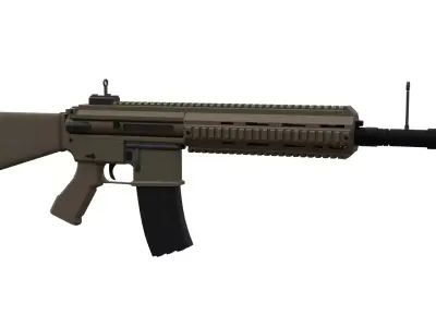 Heckler and Koch HK-416 German Assault Rifle Free 3D model