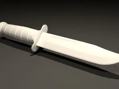 USMC KA-BAR Knife  Low-poly 3D model