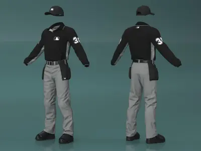 Softball Umpire Clothes 3D model