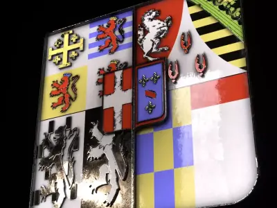 German Cruiser Prinz Eugen Coat of Arms 3D model