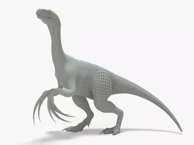 Therizinosaurus Rigged Basemesh Low-poly 3D model