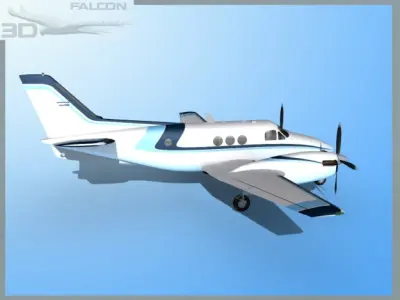 Falcon3D E90 King Air F10 3D model