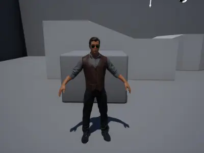 Male character Game Ready Low-poly 3D model