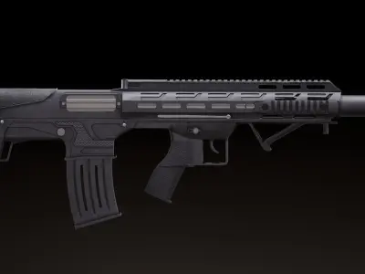 Panzer Arms BP12 Rigged PBR Low-poly 3D model