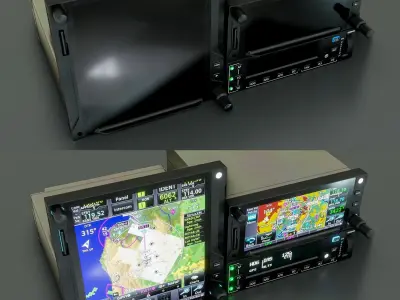 Aircraft Navigation part 1 Low-poly 3D model