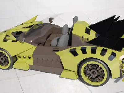 fantasy car Free low-poly 3D model