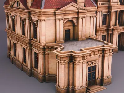 Chateau de Maisons-Laffitte Low-poly 3D model