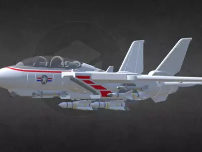 GI JOE SKYSTRIKER F14 ASSEMBLED PARTS 3D print model