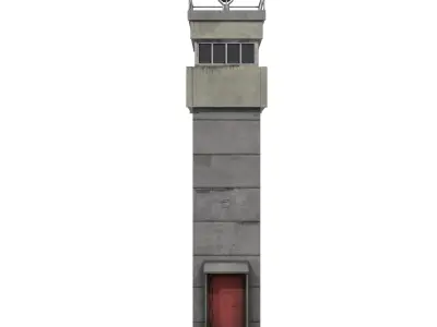 BT-9 Berlin Watch Tower Low-poly 3D model