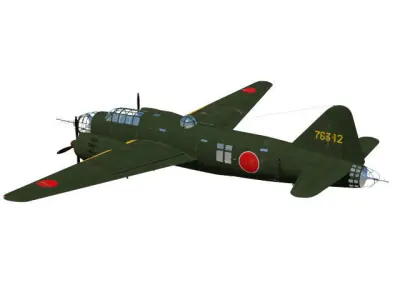 Mitsubishi G4M Betty Type24 otsu 3D model