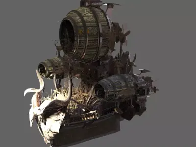 Fantasy Balloon Airship 2 3D model