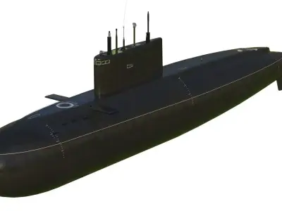 Kilo class submarine project 636 3D model
