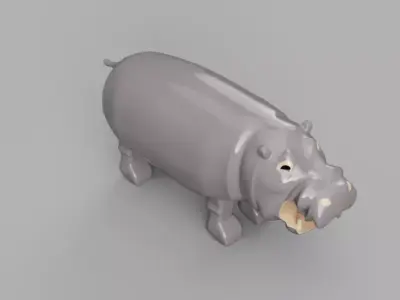 HIPPO 3D Model hippopotamus Free 3D print model
