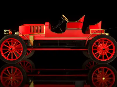 Stanley Steam Car 3D model