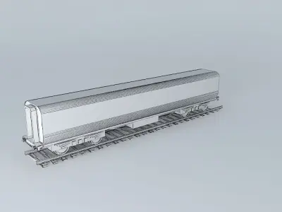 Eco Rail Track 1st Class Carriage Dummy Old Steam Days Free 3D model