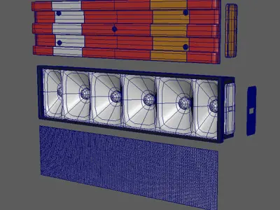 Truck Rear Light and Reflector 3D model
