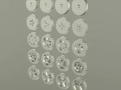 gears 3d model set of 3D model