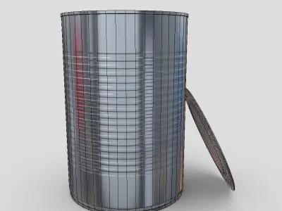 CC0 - Tin Can 4 Open Free low-poly 3D model