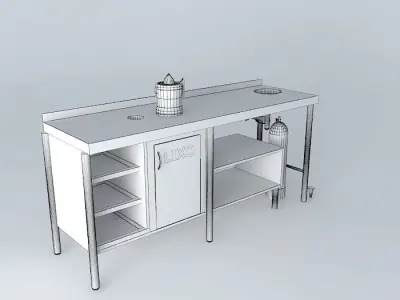 Kit laboratory table Free 3D model