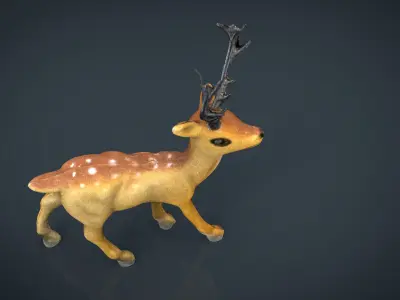 CHRISTMAS DEER Low-poly 3D model