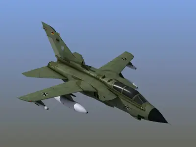 Tornado Strike Aircraft Low-poly 3D model