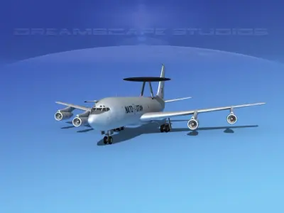 Boeing E-3B AWACS NATO 3D model