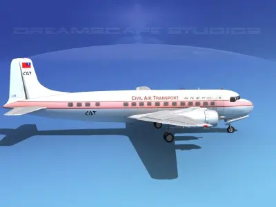 Douglas DC-6 Civil Air Transport 3D model