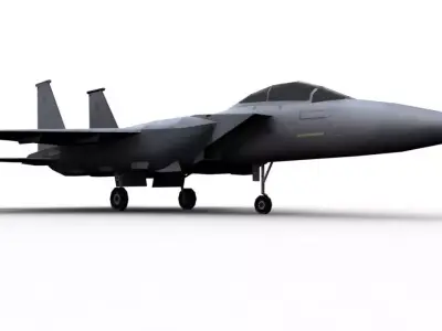 F15 Aircraft Low-poly 3D model