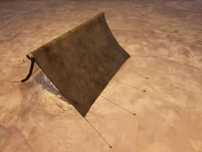 Medieval Tent - Low Poly 3D Model Low-poly 3D model