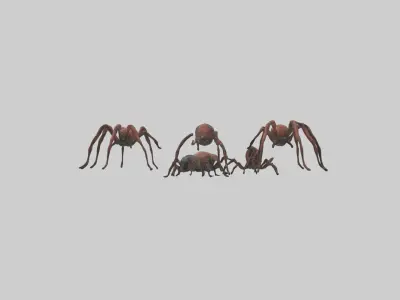 Creepycrawlies Model  Low-poly 3D model