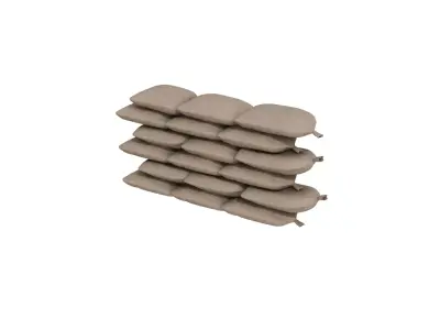 Modular Game-Ready Sandbags Kit 3D Model Low-poly 3D model